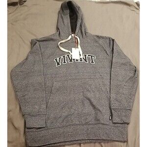 Vivint Hoodie Mens Medium Company Pullover Sweatshirt Gray Spellout Pocket